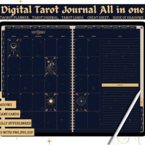 Undated digital journal and planner, BOS, Tarot, Tarot cheatsheet - Picture 1 of 1